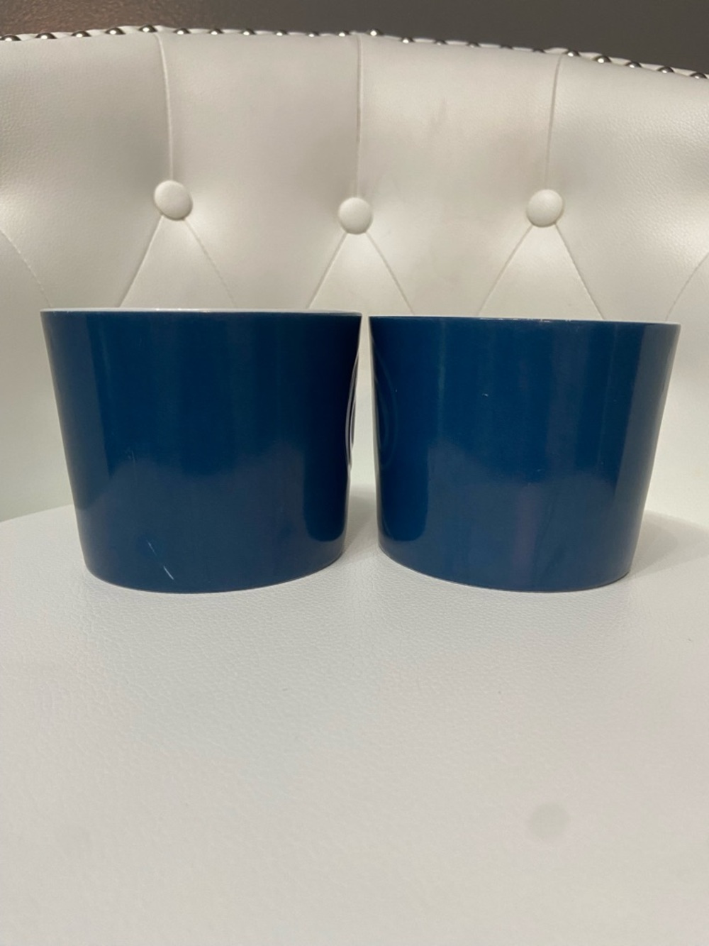 2 STARBUCKS 2008 Etched Blue Wave 🌊 Coffee Mug 13 Ounce Blue/White Collectible - Picture 4 of 17